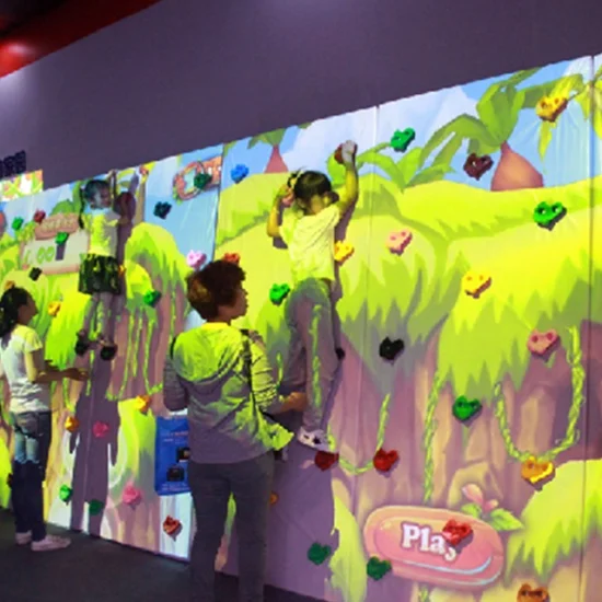 Arrampicata su pareti, costruzione di schermi di proiezione interattivi, parco giochi per bambini